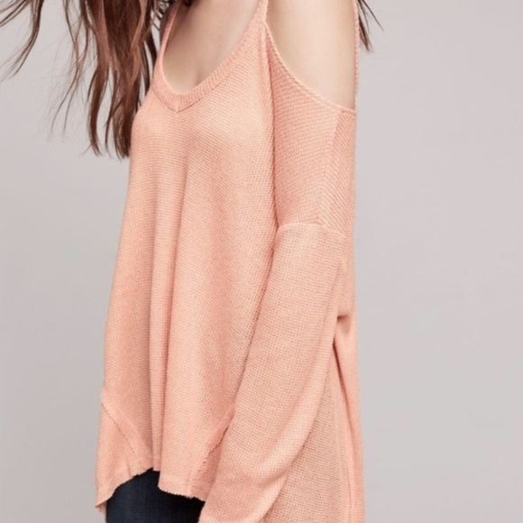 Anthropoligie Deletta Pink Could Shoulder Top - Picture 1 of 2